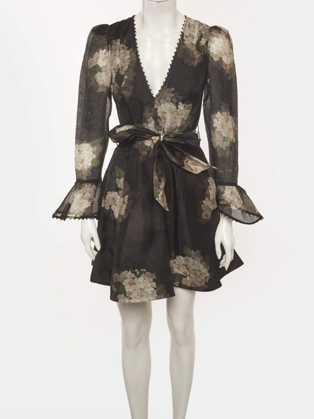 Zimmermann Balance Black Floral Long Sleeve Dress Zimmerman Size 0